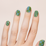 Teal & Green Checkerboard - Gel Nail Strips